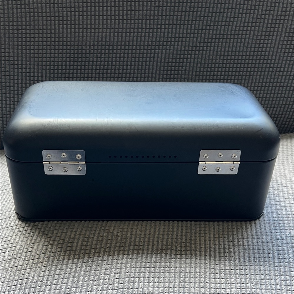 Modern Navy Metal Bread Box - Picture 3 of 7